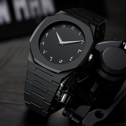 montre moderne noire