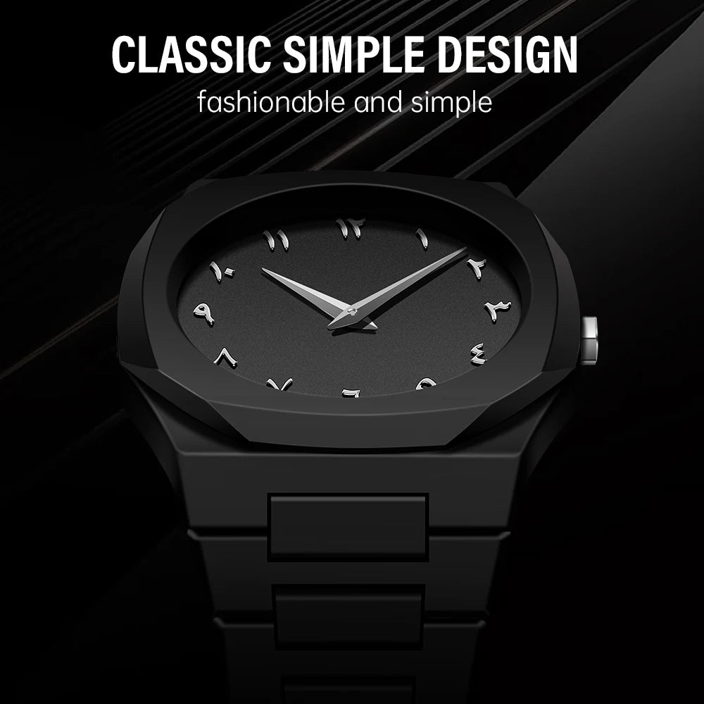 montre moderne noire