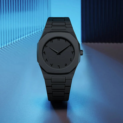 montre moderne noire